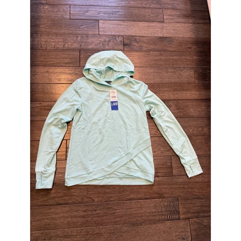 New Eddie Bauer Mint Green Hoodie Girls Size Large 14-16